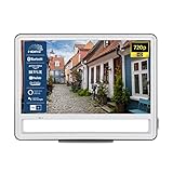 TELEFUNKEN TV with ME ML24S tragbarer 24 Zoll Fernseher/Smart TV (HD Ready, HDR, Triple-Tuner, Silber/Weiß) - 6 Monate HD+ inkl.