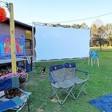 Outdoor-Projektionsleinwand, tragbar, faltbar, wasserdicht, HD-Bildschirm mit Tragetasche (213 cm / 4:3)