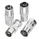 Eightwood Auto DVB-T T2 TV-Tuner Antenne Adapter HD F auf TV Adapter 4 Kit für BK LED 4K 3D UHD Sticker PS4 XBOX360 XC324 MEHRWEG