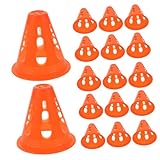 Toddmomy 30 Stück Teiliges Roller Skate Trainingskegel Stabile Bruchsichere Hindernis Markierung Leuchtendem Orange Platzsparend Stapelbar Geeignet für Skate und Sporttraining