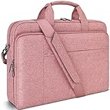 DOMISO 15-15,6 Zoll Laptop Tasche Aktentasche Schultertasche Wasserdicht Notebooktasche für 15.6' Lenovo IdeaPad S510/Lenovo ThinkPad E575/Dell XPS 15 Inspiron/HP Pavilion 15 Envy 15/Asus,Rosa