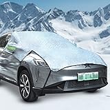 Große Auto Windschutzscheibe Schneeabdeckung, Sonnenschutz UV-Schutzabdeckung, gepolsterte Baumwolle Aluminium Isolierschicht Auto Frost Abdeckung passt zu den meisten Auto mit extra Eiskratzer