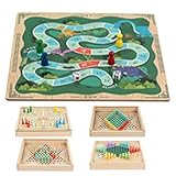 Mxshc Familien-Brettspiele, Gesellschaftsspiele, Strategie-Brettspiele | Familienspaß-Holzstrategiespiel,Traditionelles chinesisches Brettset aus Holz, lustiges Strategiespiel für Mädchen und Freunde