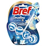 Bref WC - Vitalitätsempfindungen - Mit ätherischen Ölen - Toilettenblock - WC-Duft - Antikalk-Formel - WC-Reiniger - Für saubere & glänzende Toiletten - Block 50g