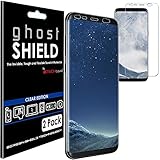 TECHGEAR [2 Stück Displayschutz Kompatibel mit Samsung Galaxy S8 - [ghostshield] Genuine verstärkte TPU Displayschutzfolie Guard mit Gesamte Bildschirm Deckung inkl. Gebogener Bereich