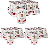 Jim Beam Bourbon & Cola Dose | Kentucky Straight Bourbon Whiskey mit Cola | eine perfekte Mischung | 10% Vol | Einweg, 12 x 330ml (Packung mit 3)