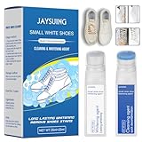 HANGGON 2 Flaschen Schuhputzsets,Sneaker reiniger and Aufheller,Sneaker cleaner set 8 in 1,Schuhreiniger weiße, Ideale Reinigung & Pflege für Lederschuhe & Sneaker,für Sneaker und Schuhe（25ml）