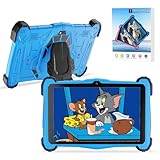 Semeakoko Kinder Tablet 7 Zoll, Tablet Android 14 Octa-Core 2.0 GHz, 10GB RAM + 64GB ROM(TF 1TB), 3000mAh, 2.4G/5G WiFi, Bluetooth 5.0, Dual Kamera, Elterliche Kontrolle, Kinder Bildungs (Blau)