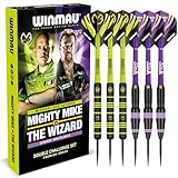 WINMAU Darts Michael „MvG“ Van Gerwen gegen Simon „The Wizard“ Whitlock | Doppelset | 22 g Steeltip-Messing-Dart-Set mit Flights und Schäften (Schäfte)
