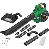 GARDEBRUK® Laubsauger 4 in 1 Benzin Blasgeschwindigkeit 90m/s Fangsack 45L inkl Werkzeug Laubbläser Häcksler Gartensauger