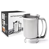 PIQIUQIU Edelstahl Kuchen Teigportionierer Kuchen Teigspender Backen DIY Werkzeug, um Kuchen, Pfannkuchen, Muffins, Waffeln zu Machen, 900 ml