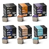 Tchibo Qbo Probierset Caffè & Espresso Around the World Premium Kaffeekapseln 48 Stück, 6 Sorten mit 8 Kapseln in Würfelform, aromaversiegelt, klimaneutral kompensiert, Kaffeegenuss zum Vorteilspreis