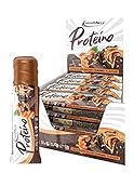 IronMaxx Proteino Proteinriegel - Chocolate Salted Caramel 12 x 30g | High-Protein-Bar auf Waffelbasis mit cremiger Füllung | zuckerreduzierter Eiweißriegel glutenfrei und palmölfrei