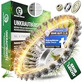 Adler Focus Unkrautbürste Light [TESTSIEGER], Neuentwicklung 2025 für Freischneider | Wildkrautbürste für Motorsense zur Unkrautentfernung | 25,4mm Bohrung mit Adapter auf 20 mm, Drahtbürste