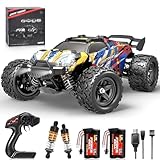 Fesexoul Ferngesteuertes Auto, 4WD 1:18 Offroad RC Auto 40 km/h, 2,4 GHz Schnelles Rennauto mit 2 Akku 60 Min, All Terrain RC Monster Truck Wasserdicht Rennauto für Erwachsene und Kinder