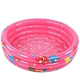 Indoor Outdoor Baby-Schwimmbecken, rund, aufblasbar, für Kinder, Wasserspiel, Spielbecken, Rosa (90cm)