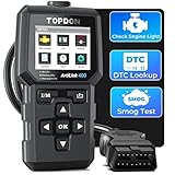 TOPDON AL400 OBD2 Diagnosegerät, 10 OBD2-Funktionen, Motorkontrollleuchte, Smog-Emissionstest, O2-Sensortest, EVAP, lebenslang kostenlose Updates