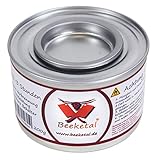 Beeketal Brennpaste - 6 x 200g Sicherheitsbrennpaste Dosen, ca. 2-3 Std. Brenndauer pro Dose, sauber und geruchlos, für z.B. Fondue oder Chafing Dish Speisewärmer - 6er Pack (6 x 200g Dosen)