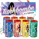8er Tischbomben für Kinder & Jugendliche, Partypopper für Silvester und Feierlichkeiten, geprüftes Kat. F1 - Partyset 2025