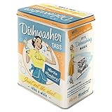 Nostalgic-Art Retro Vorratsdose L, 3 l, Dishwasher Tabs – Geschenk-Idee für Nostalgie-Fans, Große Blech-Dose, Vintage Design