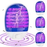 CLIUNT Mückenlampe Steckdose, Insektenvernichter Elektrisch mit Licht, Mückenstecker, 4 Stück Elektrisch Mückenfalle Insektenvernichter, für Fliegen, Mücken, Motten, Küche, für Schlafzimmer, Indoor