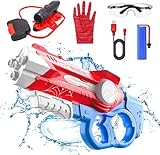 EagleStone Elektrische Wasserpistole Groß für Kinder Erwachsene, Automatische Spinnen Spritzpistolen 10 M Reichweite 1100 ML mit Schutzbrille Sommer Wasser Spielzeug für Jungen Mädchen