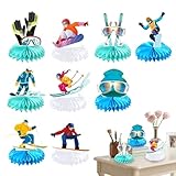 Generisch Party Dekoration Mit Skifreunde Motiv - 9-Teilige Winter Sport Thema Skifahrer Dekorationen | Ski-Party Tisch-Mittelstücke,für Tisch Schreibtisch Tischplatte Desktop Tresen Display