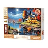 Adventskalender 6 Tage, Weihnachtspuzzle 1008 Stücke | Interaktives Puzzle, Bildungsspiel, Familienaktivitäten, Countdown -Kalender, ideales Geschenk für Feierlichkeiten und Feierlichkeiten