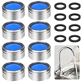 8 Stück Strahlregler M22, Perlatoren für Wasserhähne Perlator M22, Wasserhahn Sieb, Wasserhahn Ersatzteile Filter Aufsatz für Bad, Küche Wasserhahns