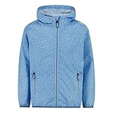 CMP Unisex Kinder Giacca Da Pioggia Bambini Con Cappuccio Fisso Regenjacke, Sky, 128 EU