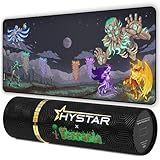 Hystar x Terraria Erweitertes Gaming-Mauspad, XXL, 91,4 x 40,6 cm, 5 mm dick, wasserdichte Oberfläche, glattes Polyestergewebe und Unterseite aus Naturkautschuk (Moon Lord)