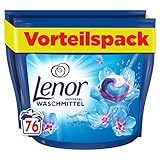 LENOR Waschmittel PODS Universal Aprilfrisch 76 Waschladungen, 3-mal länger anhaltende Frische & Tiefenreinheit auch bei Kaltwäsche