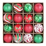 Weihnachtskugel-Ornamente für Baum, Weihnachtsschmuck-Set, Heimdekoration für Schreibtisch, Zimmer, Fenster, Türen, Wände, Treppen, Türen, Schlafsaal