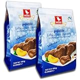 2 er Pack Weiss Vollmilch Lebkuchen Herzen gefüllt 2x 150 g
