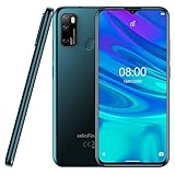 Ulefone Note 9P Smartphone Android 10, 6,52’’ Handy ohne Vertrag 16MP Quad-Kamera, Octa-Core 4GB + 64GB, 3-Karten-Steckplatz, Dual-SIM, 4500mAh-Akku OTG, Gesichtsentsperrung + Fingerabdruck Grün