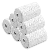 DAWRIS Gipsbinden 6er, 7,5 x 270 cm Gipsbinden Babybauch Schwanger Geschenk Gips Binden Abdruck Verband Gipsabdruck Gipsbinde Rolle zum Basteln Modellbau schnelltrocknend, Weiß