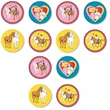 Essbarer Muffinaufleger 'BIBI UND TINA' 12 Stück // Muffinaufleger Bibi und Tina Muffindeko