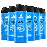 Adidas, After Sport Duschgel 3-in-1 für Körper, Haare und Gesicht, 6 x 400 ml