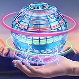 Zookao Fliegender Ball, Mini Drohne Für Kinder Flying Boomerang Ball mit LED Licht Spielzeug Geschenke für Jungen Mädchen Indoor Outdoor Cooles Flugzeug