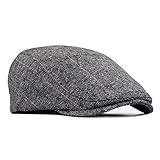 besbomig Schiebermütze Barret Flat Cap Schirmmütze für Herren Damen, Gatsby Newsboy Cap Baskenmützen Golfermütze, Frühling Herbst Winter, 55-59cm