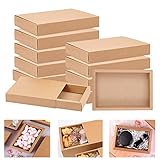 THATSRAD 12 Packung Kraftpapier Schubladenbox Geschenkbox Großbriefkartons Versandkartons 200 * 150 * 35mm Karton Geschenk Box Kraftpapier Schubladenboxen Klein Geschenkschachtel für Gastgeschenke