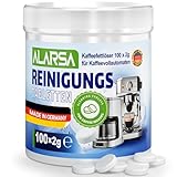 100 Stück Premium Reinigungstabletten für Kaffeevollautomaten und Kaffeemaschinen. Kaffeefettlöser-Tabletten kompatibel mit Jura De’Longhi Bosch Siemens Krups Miele Melitta Philips Dolce Gusto u.v.m.