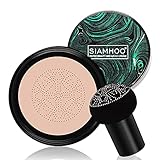 SIAMHOO CC Cream Air Cushion Foundation volle Deckkraft Grundierung und Pilz Luftkissen CC Creme für makelloses Make up, gleichmäßiger Hautton 20 g - Natürlich