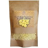 Kakaobutter Chips 500 g - Theobroma Cacao Butter - Kakaobutterchips Lebensmittelqualität - Kakaobutter Pellets - zum Backen - für die Schönheit Rezeptbedürfnisse