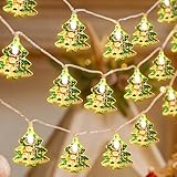 Lichterkette Weihnachten, 3M 20LED Warmweiß Weihnachtslichterkette Innen, Weihnachtsdeko Lichterkette, Weihnachtslichter Beleuchtung Weihnachten Lichterketten für Innen Außen Fenster Balkon Garten(A)