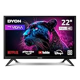 DYON Movie Smart 22 VX - 22 Zoll (55 cm) Full-HD Smart TV mit HD Triple Tuner (DVB-C/-S2/-T2), App Store, Netflix, Prime Video, YouTube, DAZN, Disney+, waipu.tv, Hotelmodus