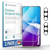 smartect Schutzglas [2 + 2 Stück, Klar] kompatibel mit Samsung Galaxy S23, Display + Kamera, HD Schutzfolie Anti-Kratzer, Blasenfrei, 9H Härte, 0.3 mm Ultra-klar, Ultrabeständig