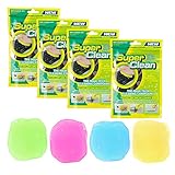4 Stück Tastatur Reiniger Gel - Reinigungsgel für Auto Innenraum Reiniger, Keyboard Cleaner, Reinigungsschleim Universeller Staubreiniger für Auto, Laptops, Computers, Kameras, Drucker, 80g x 4 Farben