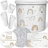 GipsME 3D Gipsabdruck Set Baby Hand und Fuß | Einzigartige Erinnerung | Baby Handabdruck oder Fußabdruck | Gipsabdruck Baby | Babygeschenke