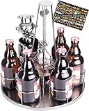 BRUBAKER Flaschenhalter Grillmeister mit Schwenkgrill Metall Skulptur mit Geschenkkarte